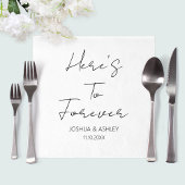 Hier ist zu ewig Script Elegant Wedding Serviette