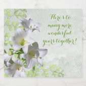 Hier ist zu mehr wunderbaren Jahren Hochzeitstag Schaumweinetikett (Einzelnes Label)