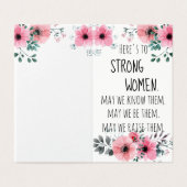 Hier ist zu Starke Frauen Zitat Wasserfarbenflora (Außenseite Aufgefaltet)