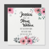 Hier ist zu Starke Frauen Zitat Wasserfarbenflora Magnetkarte (Vorne/Hinten)