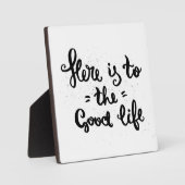 Hier ist zum guten Leben Fotoplatte (Vorderseite)