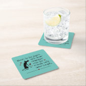 Hier ist zum Nights Friends Wine Toast Rechteckiger Pappuntersetzer (Vor Ort)