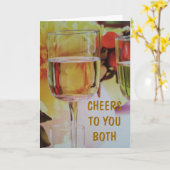 HIER IST ZUR BRIDE/GROOM EIN WEDDING TOAST KARTE (Gelbe Blume)