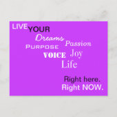 HIER. JETZT. Postkarte (Vorderseite)