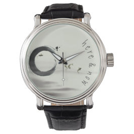 Hier & Jetzt / Zen-Kreis Enso Koi Pinselstrich Armbanduhr
