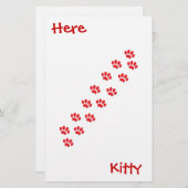 Hier Kitty Cat Paws Briefpapier (Vorne/Hinten)