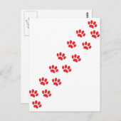 Hier Kitty Cat Paws Postkarte (Vorne/Hinten)