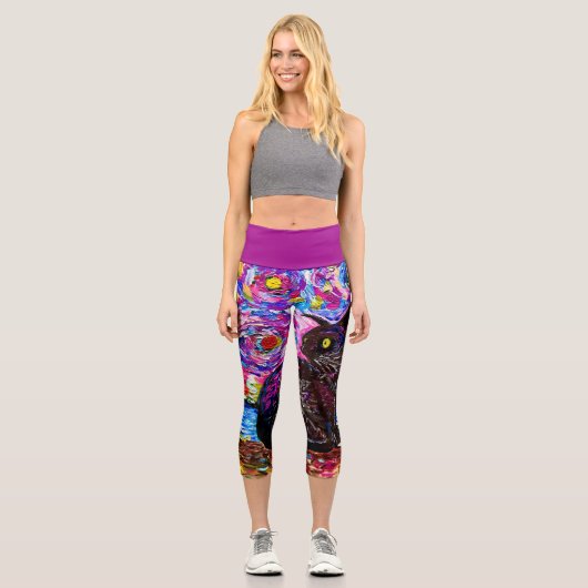 Hier Kitty Kitty!! Capri Leggings (Vorderseite)