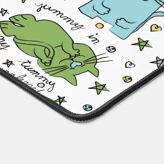 Hier Kitty Kitty Desk Mat Schreibtischunterlage (Ecke)