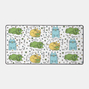 Hier Kitty Kitty Desk Mat Schreibtischunterlage