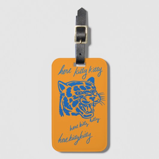 Hier Kitty Kitty Gepäckanhänger (Vorderseite Vertikal)