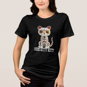 Hier kitty kitty Kätzchen Halloween-Dekor-Outfit K Tri-Blend Shirt