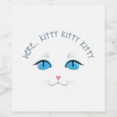 Hier Kitty Weinetikett (Einzelnes Label)