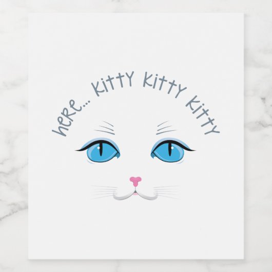 Hier Kitty Weinetikett (Einzelnes Label)