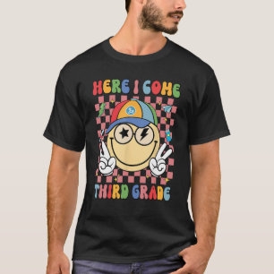 Hier komme ich zum dritten Grade Groovy lächelnd G T-Shirt