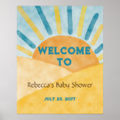 Hier kommen Blue Rays Sunshine Baby Dusche Empfang Poster (Vorne)