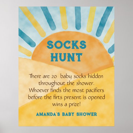 Hier kommen Blue Rays Sunshine Baby Dusche Jagdspi Poster (Vorne)