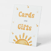 Hier kommen die Son Baby Duschkarten und Geschenke Sockelschild (Vorderseite)