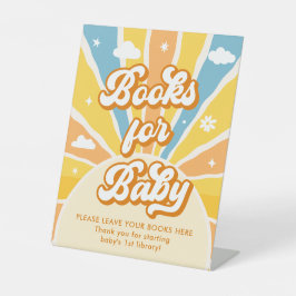 Hier kommen die Son Baby Shower Books für Baby Sockelschild