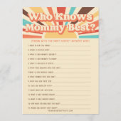 Hier kommen die Son Baby Shower Games Menükarte (Rückseite)