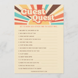 Hier kommen die Son Baby Shower Games Menükarte