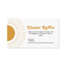 Hier kommen die Son Diaper Raffle Cards