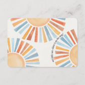 Hier kommen die Son Sunshine Books for Baby Card Begleitkarte (Rückseite)