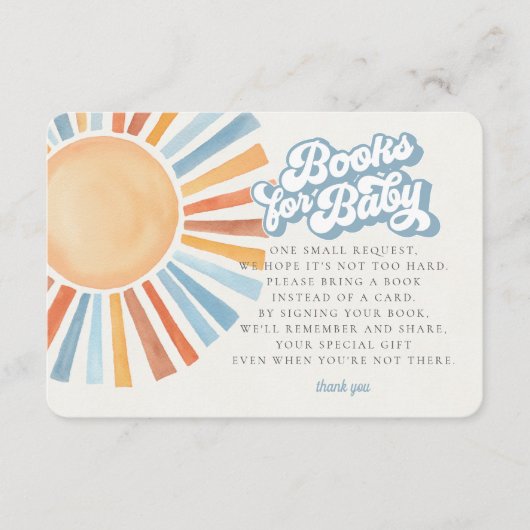 Hier kommen die Son Sunshine Books for Baby Card Begleitkarte (Vorderseite)