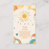 Hier kommen die sonnengelben Bücher für Baby Begleitkarte (Vorderseite)