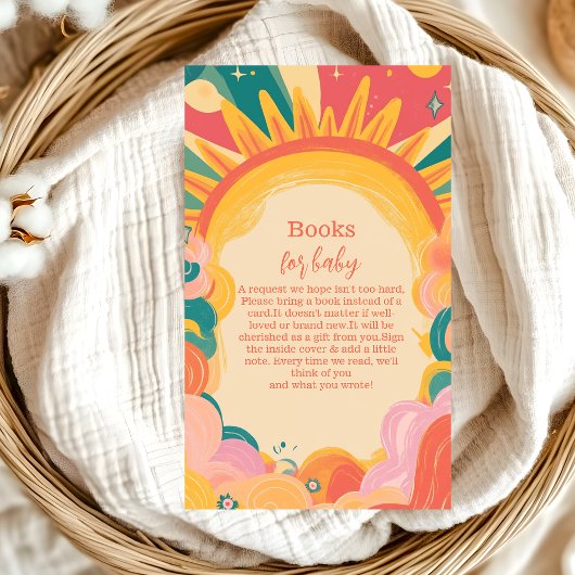 Hier kommen die sonnengelben Bücher für Baby Begleitkarte