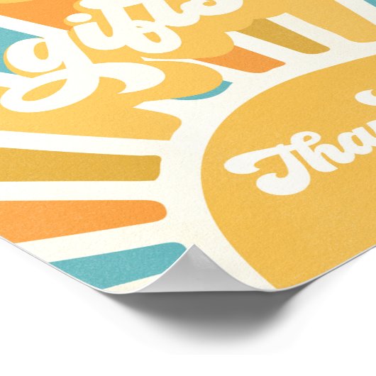 Hier kommen die sonnigen Duschkarten und Geschenke Poster (Ecke)