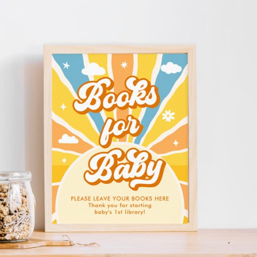 Hier kommen die Sun Baby Shower Books für Baby Poster