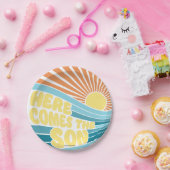 Hier kommen die Teller der Son Baby Dusche (Party)