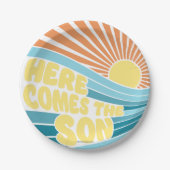 Hier kommen die Teller der Son Baby Dusche (Vorderseite)