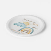 Hier kommen die Teller der Son Baby-Dusche (Schrägansicht)