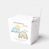 Hier kommen die Teller der Son Baby-Dusche Geschenkschachtel (Vorderseite)