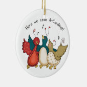 Hier kommen wir A-Caroling Weihnachtsvögel Keramikornament (Rechts)