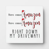 Hier kommt Amazon gleich an meiner Einfahrt Weihna Fotoplatte (Vorderseite)