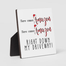 Hier kommt Amazon gleich an meiner Einfahrt Weihna Fotoplatte