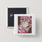 Hier kommt Ärger | Neon Background Button (Vorne & Hinten)