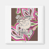 Hier kommt Ärger | Neon Background Magnet (Vorne)