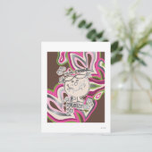 Hier kommt Ärger | Neon Background Postkarte (Stehend Vorderseite)