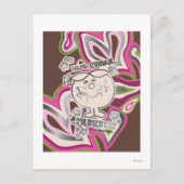 Hier kommt Ärger | Neon Background Postkarte (Vorderseite)