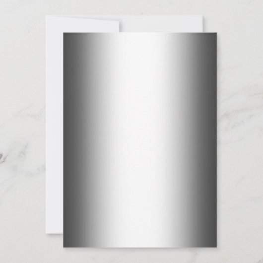 Hier kommt BRIDE Silver & Blue Chic Brautparty Einladung (Rückseite)