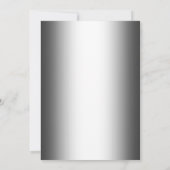 Hier kommt BRIDE Silver & Red Chic Brautparty Einladung (Rückseite)