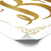 Hier kommt das Brautschild Gold Fotodruck (Ecke)