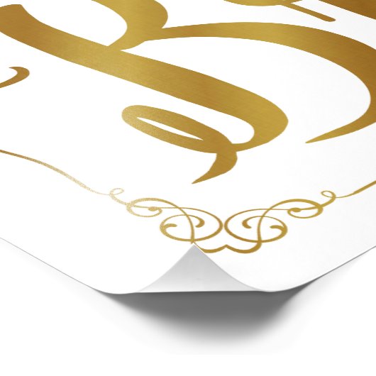 Hier kommt das Brautschild Gold Fotodruck (Ecke)