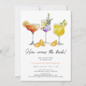 Hier kommt das Bride Fun Drink Brautparty Einladung (Vorderseite)