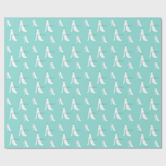 Hier kommt das Bride Party Duschpapier Geschenkpapier (Flach)