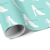 Hier kommt das Bride Party Duschpapier Geschenkpapier (Rolleneckpunkt)